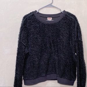 Mossimo Grey cropped fuzzy sweater
